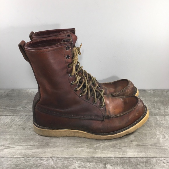 Vintage Irish Setter 877 Soft Moc Toe Work Mens Hunting Leather Boots Size 10 main image 5